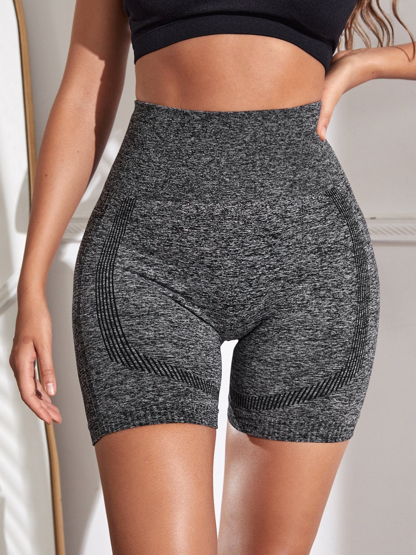 Seamless Workout Shorts Women,High Waist Gym Shorts,Tummy Control Yoga Shorts