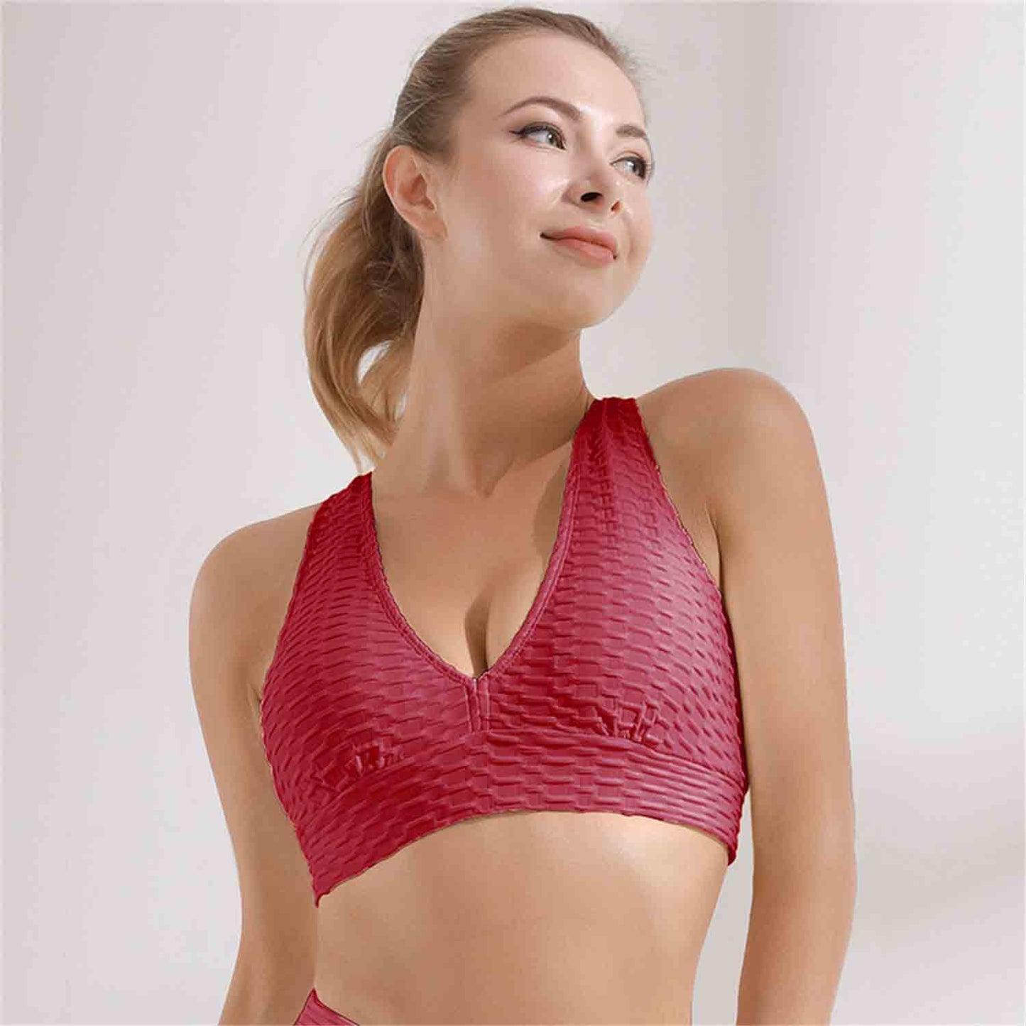 2022 Summer Women's Yoga Clothes Bubble Sports Suits Gathering Bras Fitness Underwear Yoga Shorts