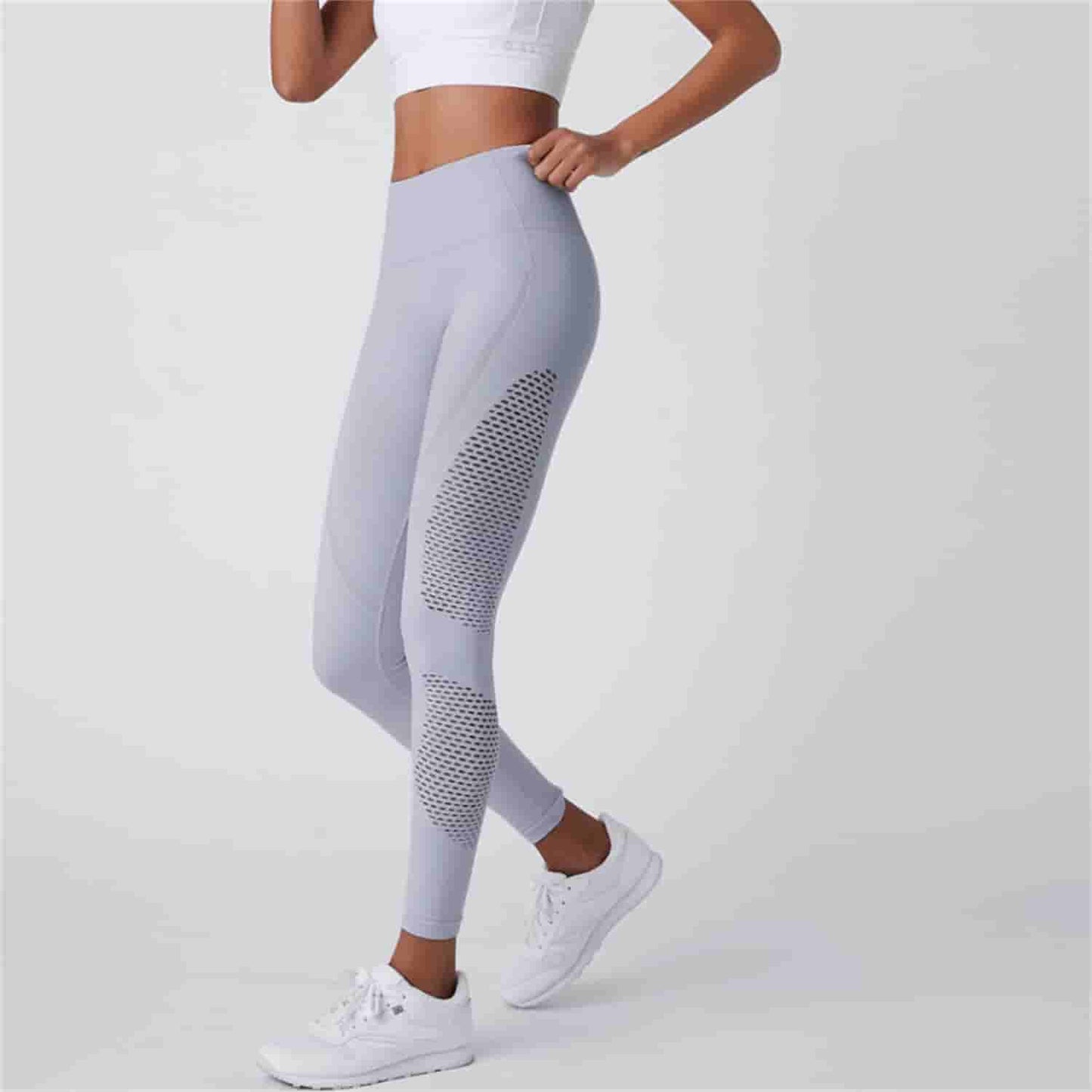 Woman Fitness Clothing Yoga Pants Mesh Leggings High Waist Quick Drying Sports Pants