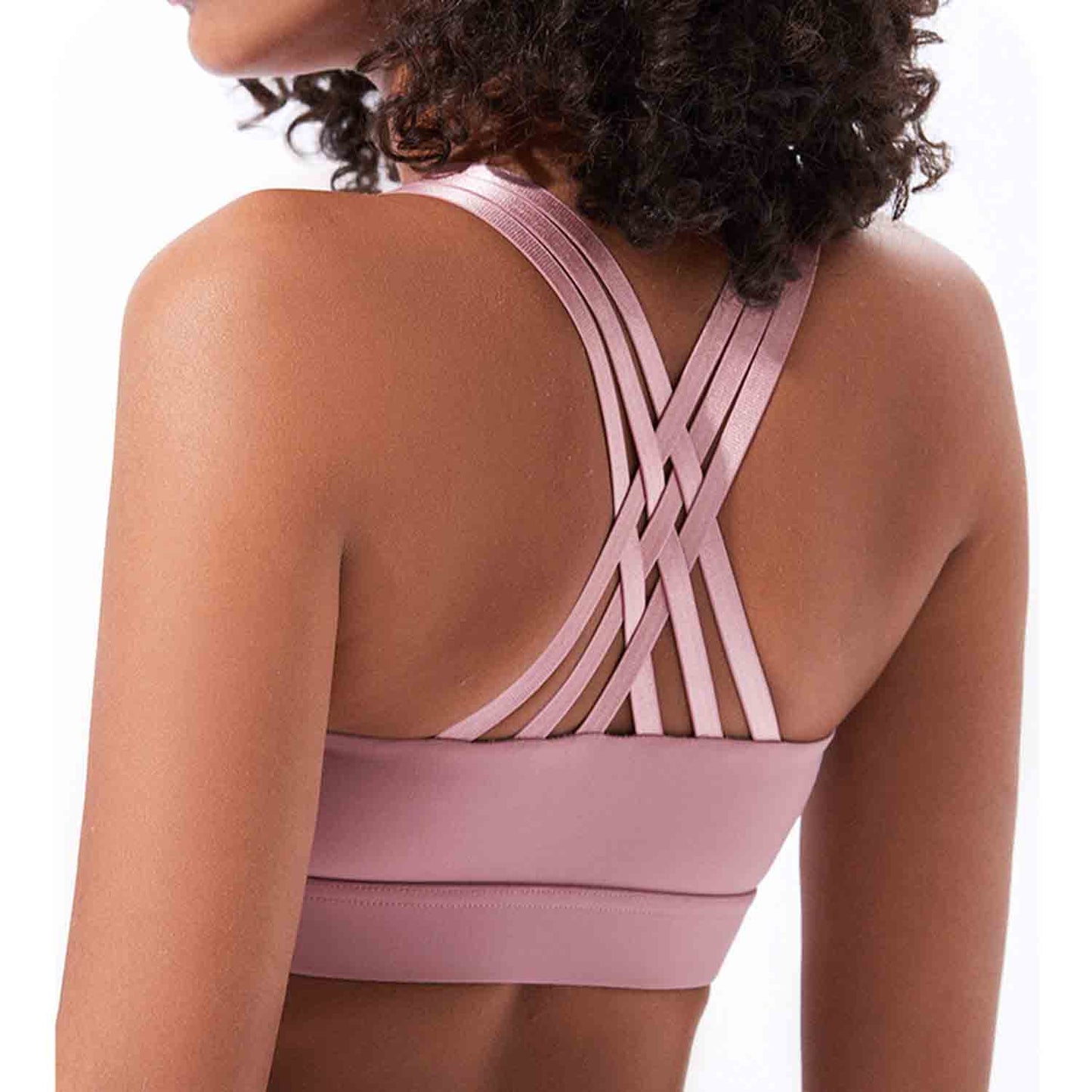 Women Sports Underwear Fitness Running Tops Shockproof Crop Tops Women Seamless Yoga Bra Push up Sport Tops No Steel Ring Bras