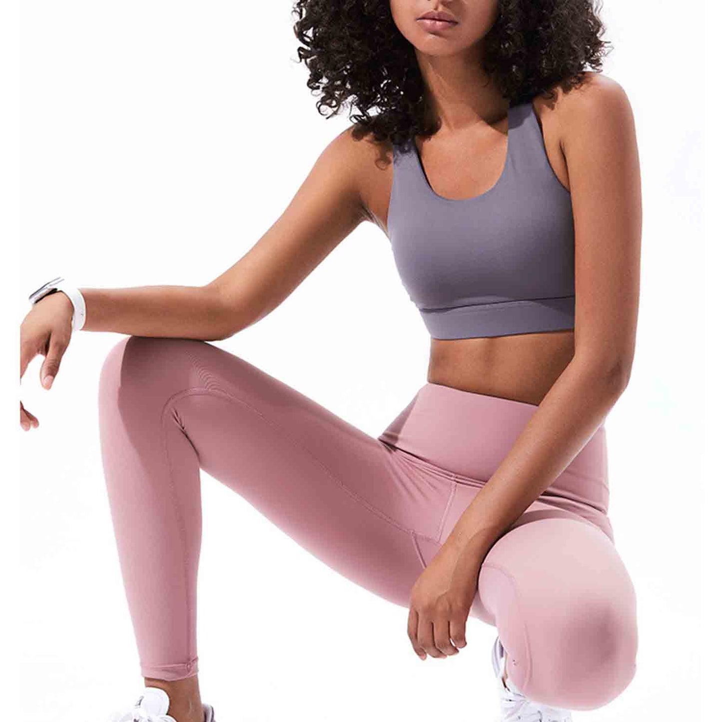 Women Sports Underwear Fitness Running Tops Shockproof Crop Tops Women Seamless Yoga Bra Push up Sport Tops No Steel Ring Bras