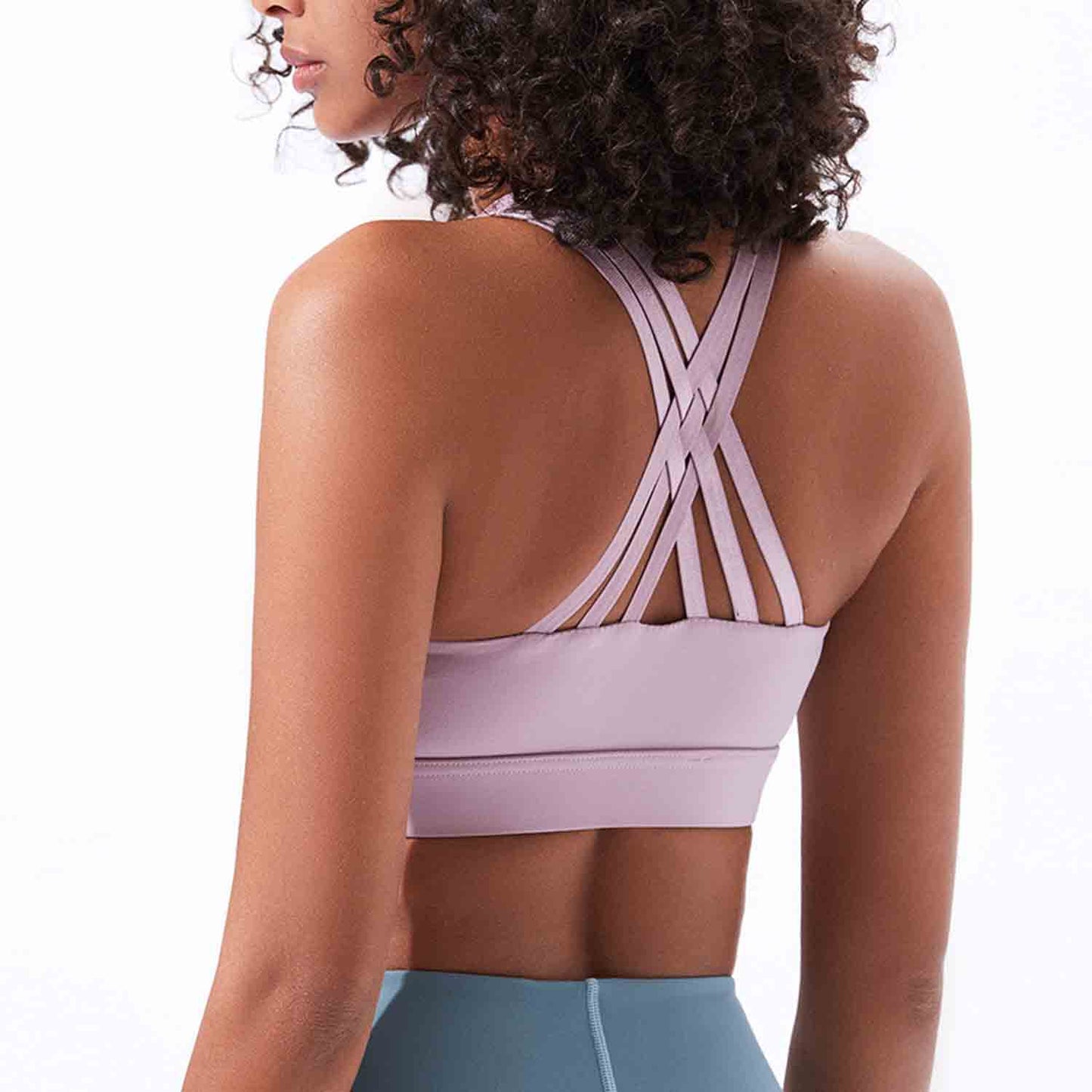 Women Sports Underwear Fitness Running Tops Shockproof Crop Tops Women Seamless Yoga Bra Push up Sport Tops No Steel Ring Bras