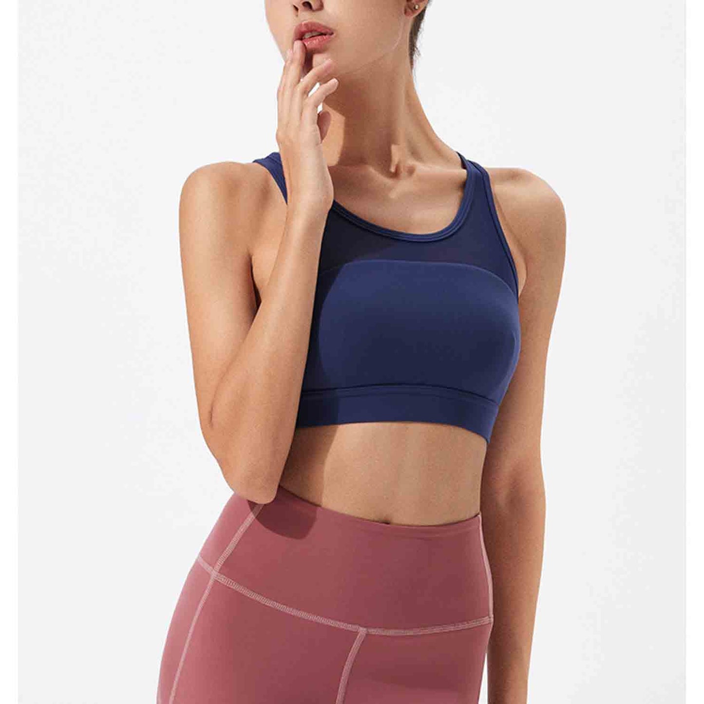 Women Seamless Yoga Bra Sports Underwear Fitness Running Tops Shockproof Crop Tops Push up Sport Tops Gym Breathable Tops