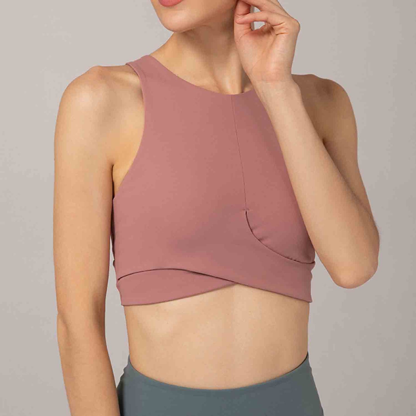 Naked Skin-friendly Yoga Bra Women Sexy Cross Straps Sport Bra Running Crop Top Fitness Clothing Yoga Bra No Steel Ring Bras