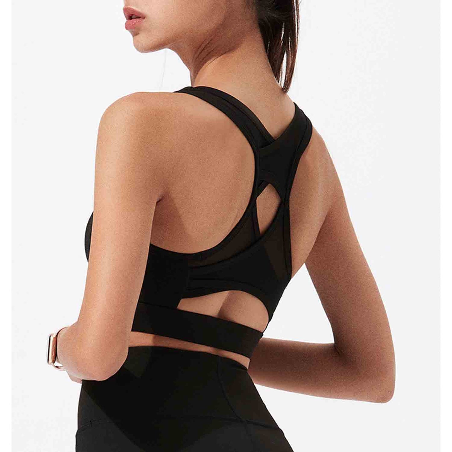 Quick Dry Sports Underwear Fitness Running Tops Women Seamless Yoga Bra Shockproof Crop Tops Push up Gym Breathable Tops