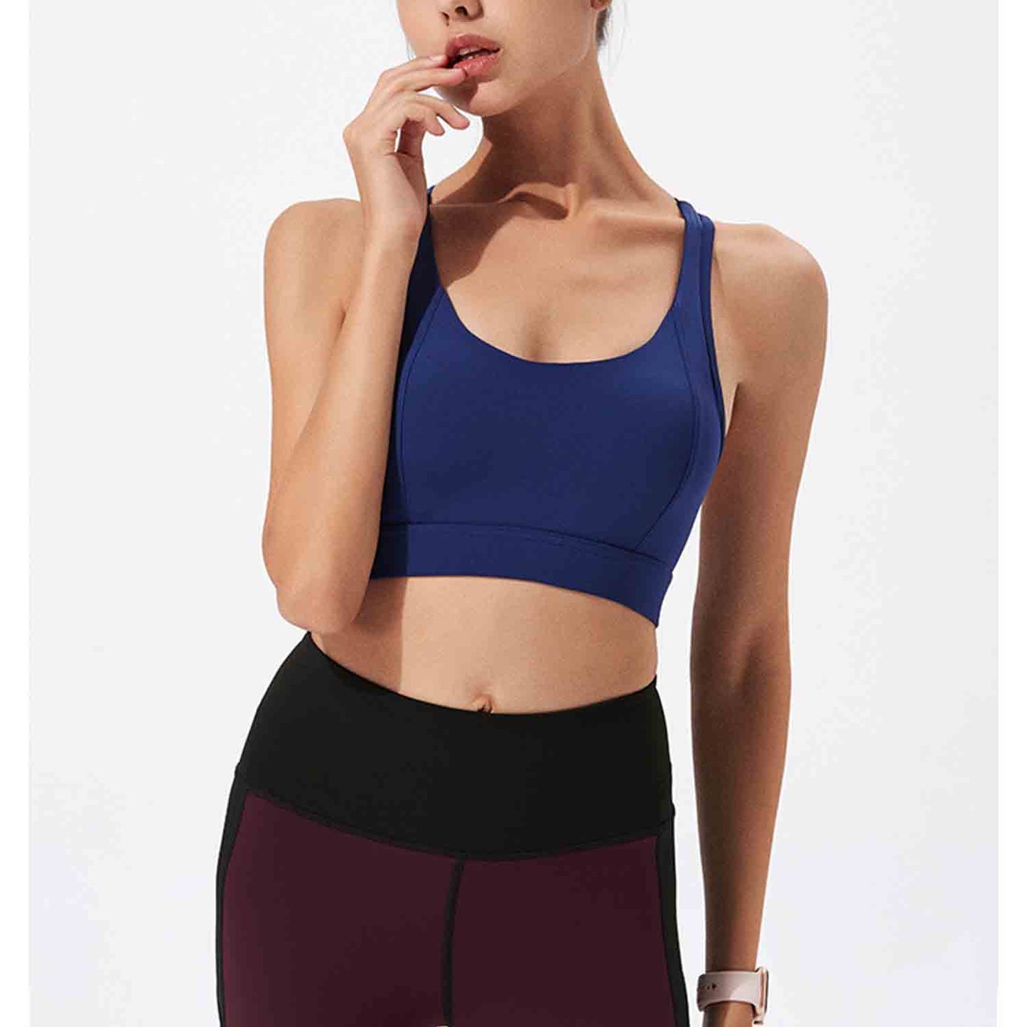 Quick Dry Sports Underwear Fitness Running Tops Women Seamless Yoga Bra Shockproof Crop Tops Push up Gym Breathable Tops