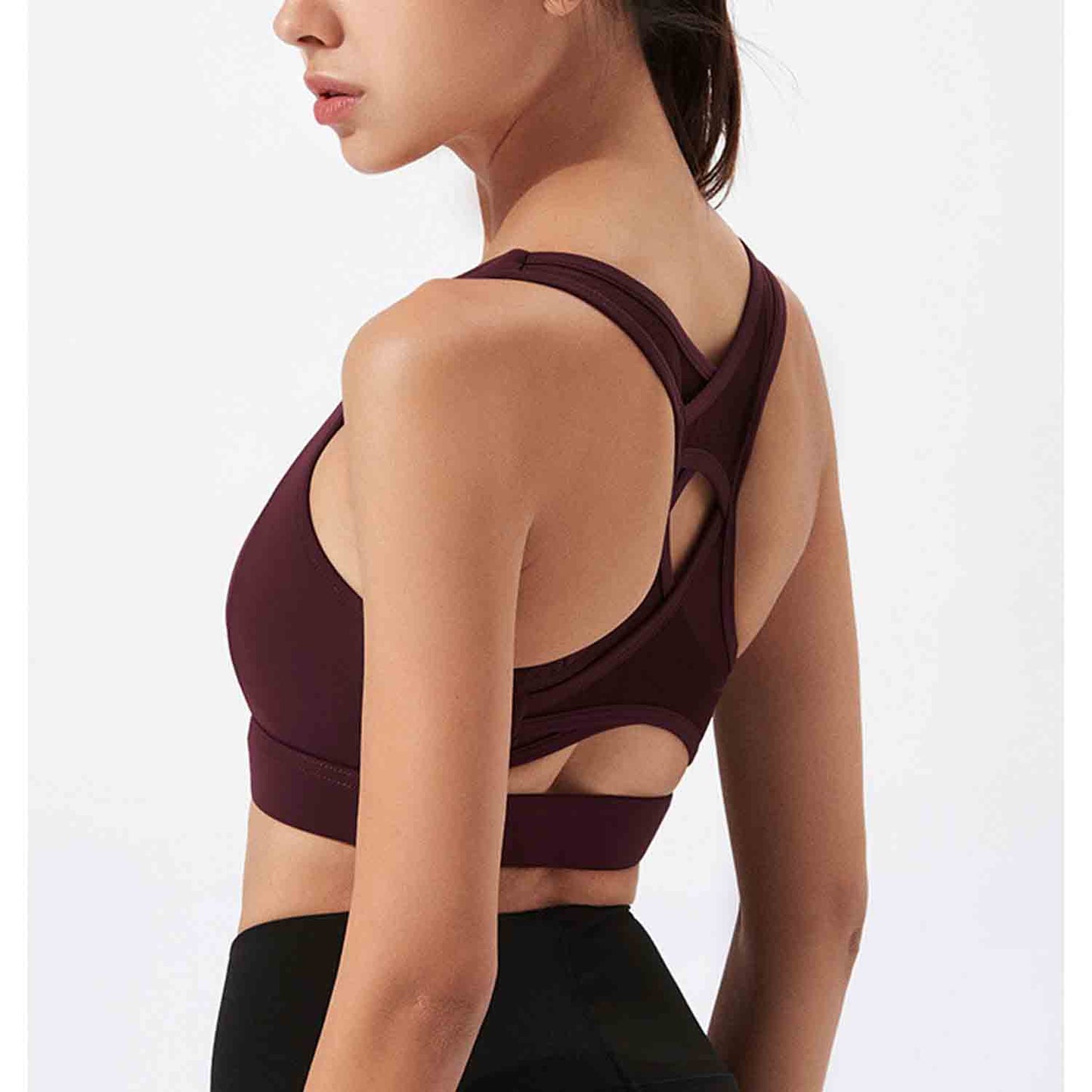 Quick Dry Sports Underwear Fitness Running Tops Women Seamless Yoga Bra Shockproof Crop Tops Push up Gym Breathable Tops
