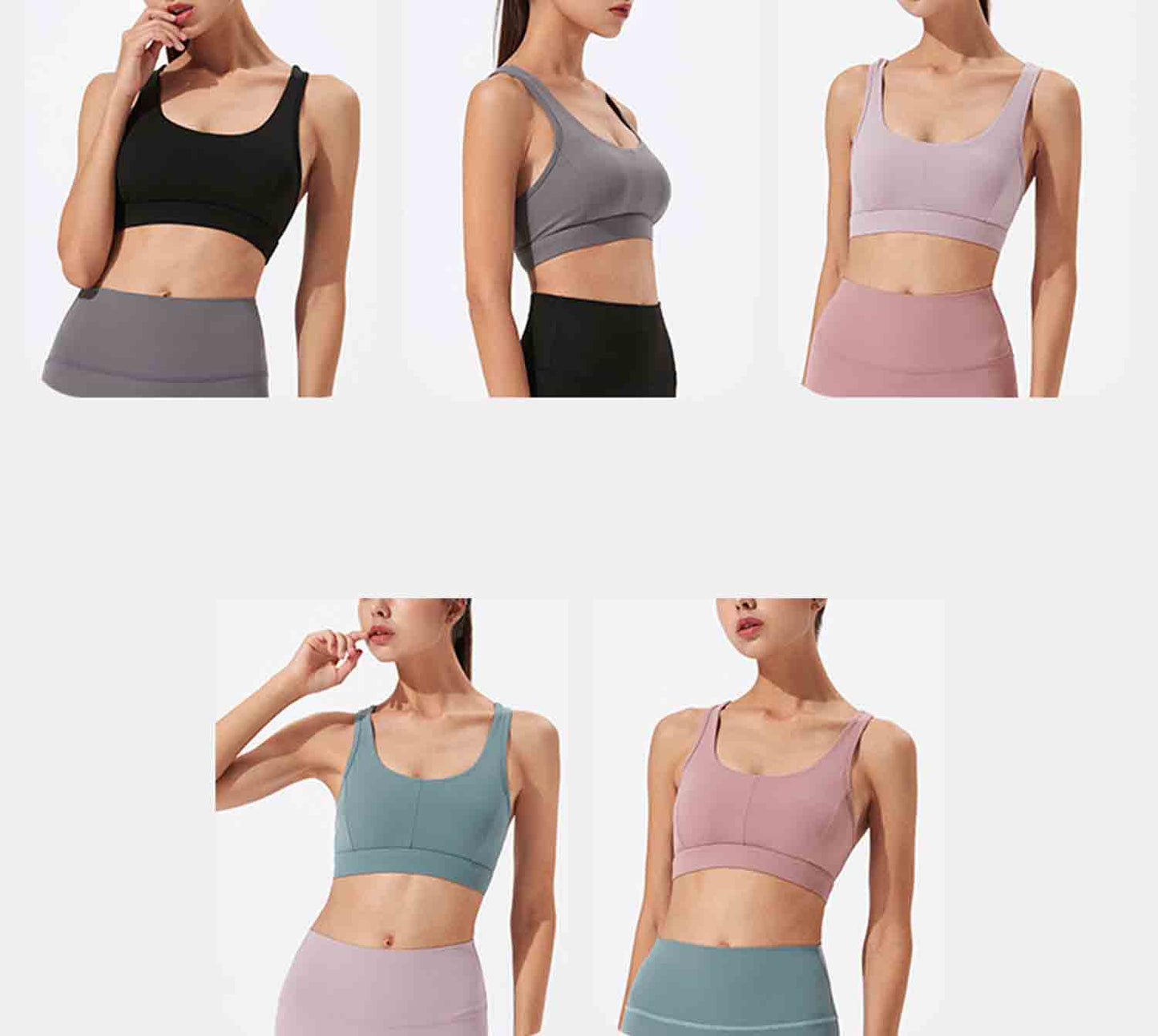 No Steel Ring Bras Tops Women Sports bra Fitness Running Tops Shockproof Crop Tops Push up Sport Tops Gym Breathable