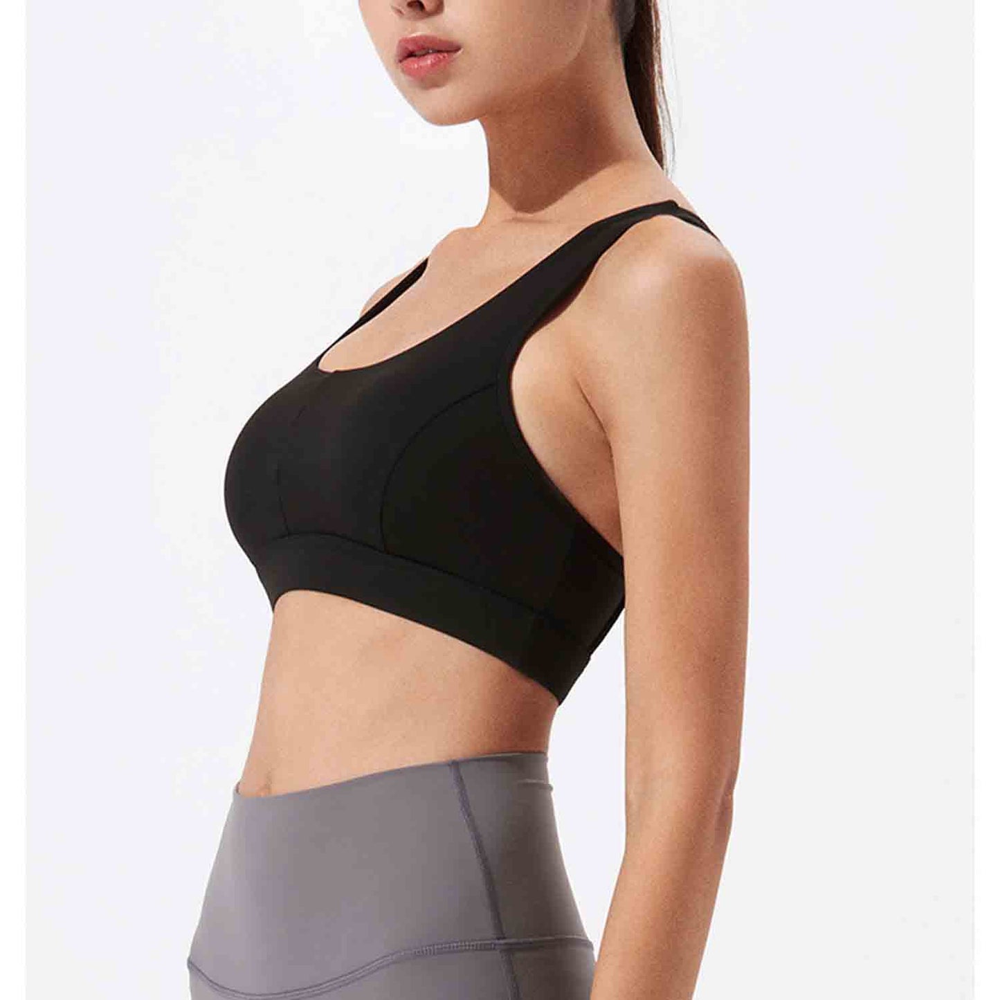 No Steel Ring Bras Tops Women Sports bra Fitness Running Tops Shockproof Crop Tops Push up Sport Tops Gym Breathable