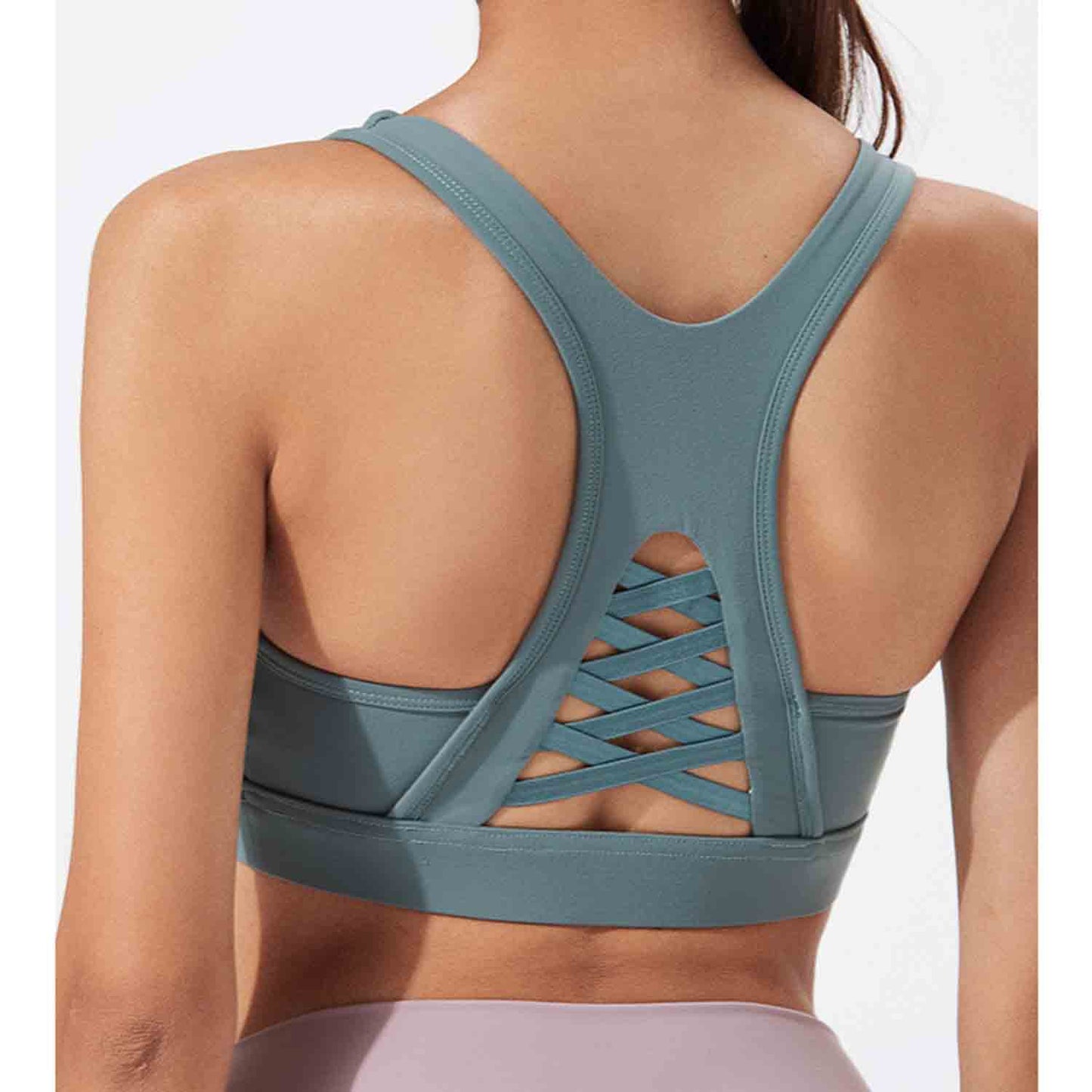 No Steel Ring Bras Tops Women Sports bra Fitness Running Tops Shockproof Crop Tops Push up Sport Tops Gym Breathable