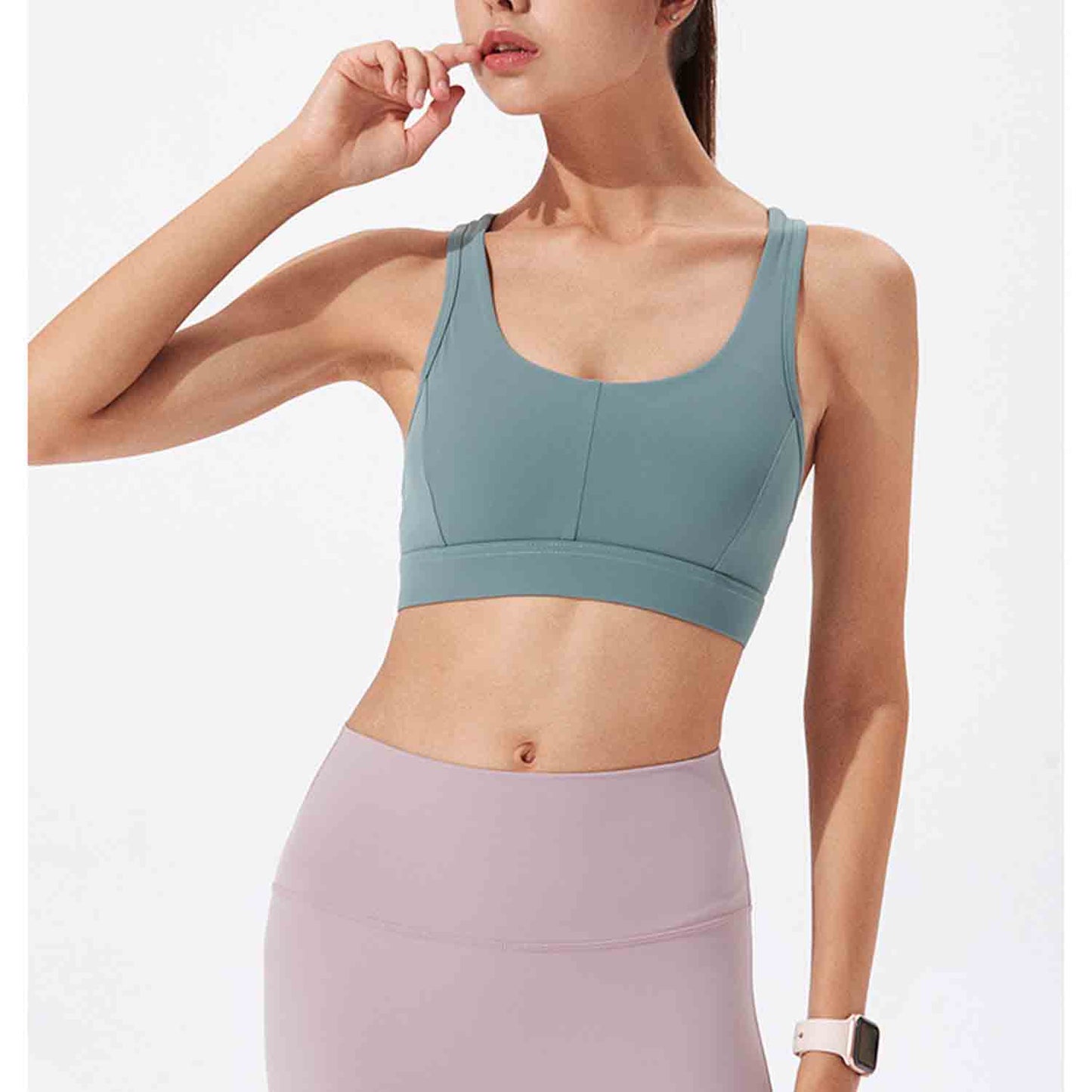 No Steel Ring Bras Tops Women Sports bra Fitness Running Tops Shockproof Crop Tops Push up Sport Tops Gym Breathable