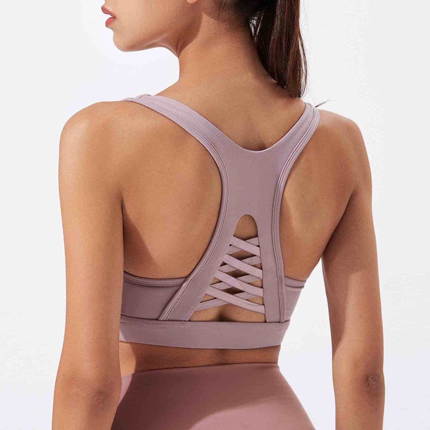 No Steel Ring Bras Tops Women Sports bra Fitness Running Tops Shockproof Crop Tops Push up Sport Tops Gym Breathable