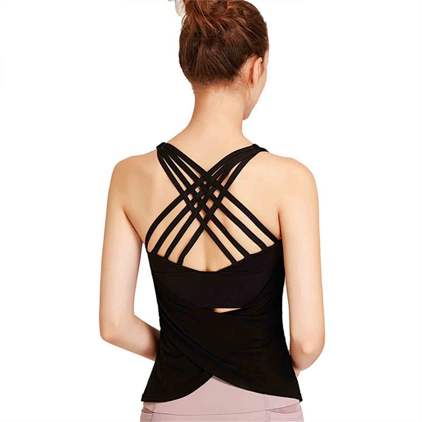New Sports Vest Running Fitness Wear Beauty Back Moisture Wicking Sports Top Sexy Bra Loose Yoga Wear