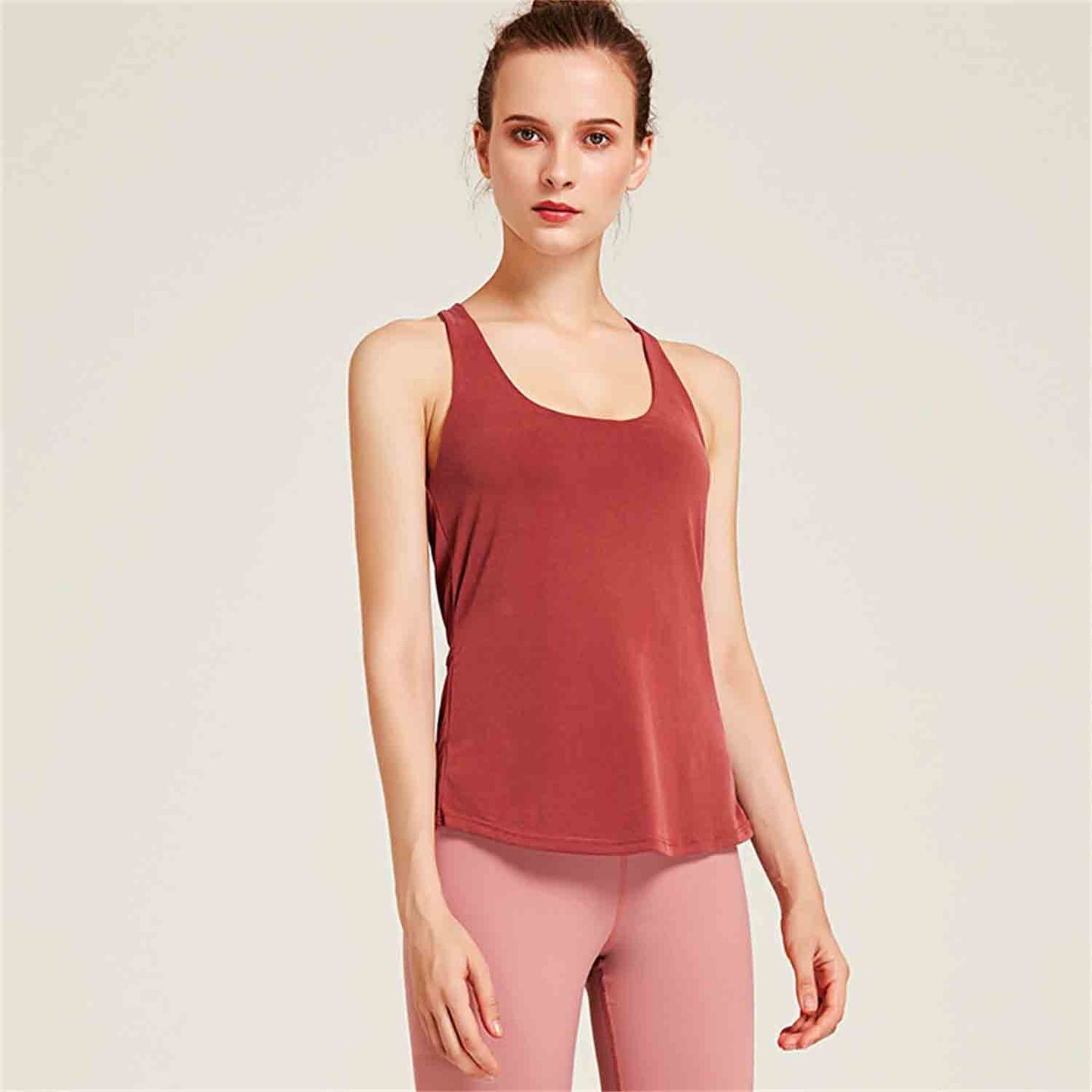 New Sports Vest Running Fitness Wear Beauty Back Moisture Wicking Sports Top Sexy Bra Loose Yoga Wear