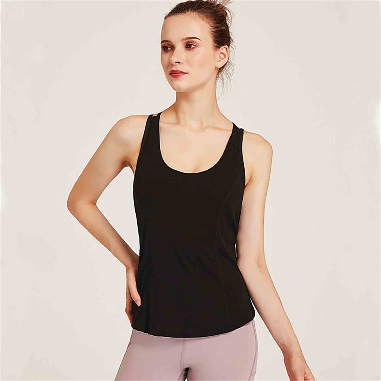 Women's New Sports Vest Running Fitness Wear Beauty Back Moisture Wicking Sports Top Sexy Bra Loose Yoga Wear