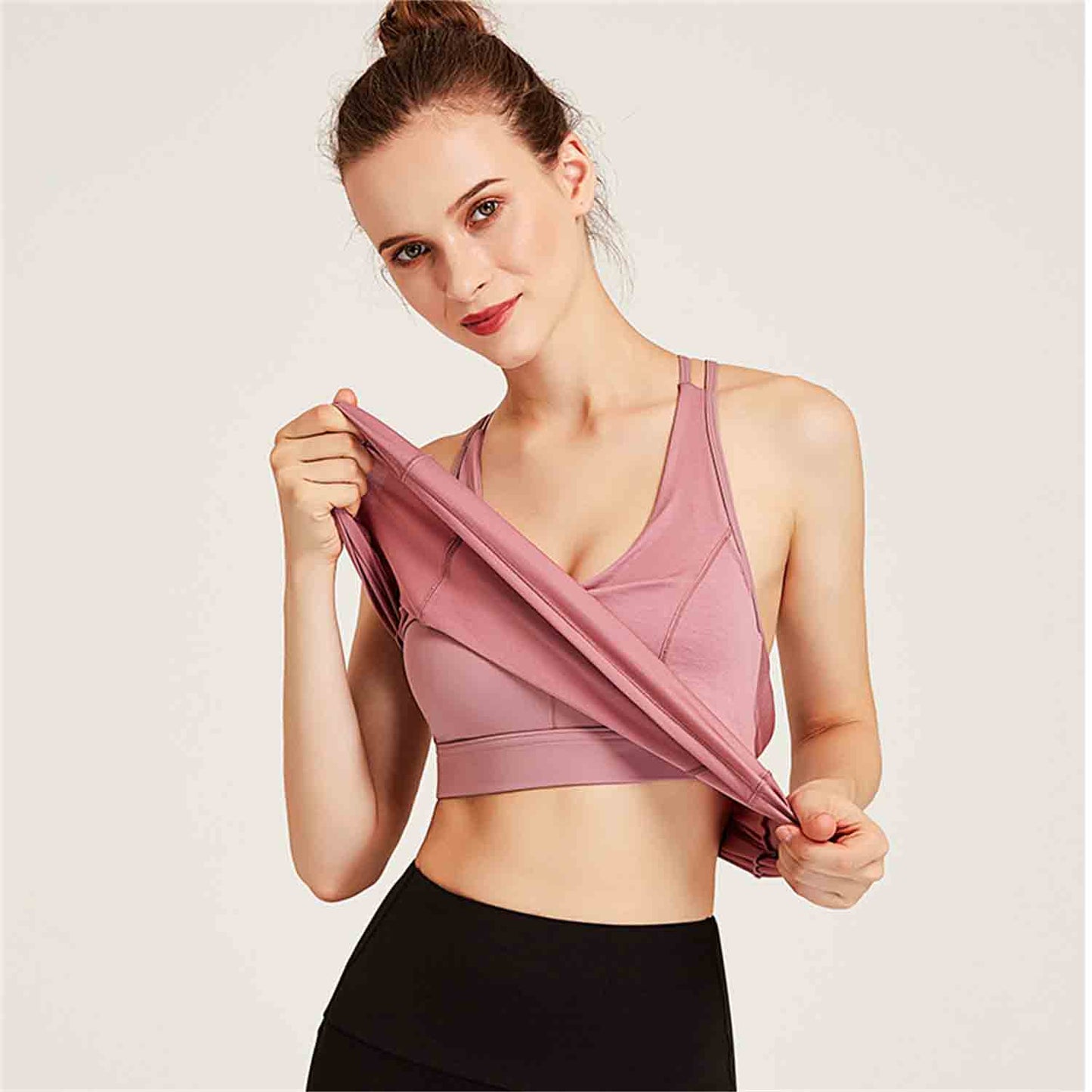 Women's New Sports Vest Running Fitness Wear Beauty Back Moisture Wicking Sports Top Sexy Bra Loose Yoga Wear