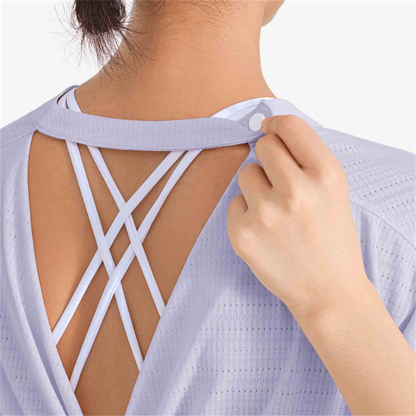 2022 Beauty Back Fitness Yoga Clothes Women Loose Breathable Quick-drying Sports T-shirt Running Shirt Training Short Sleeve