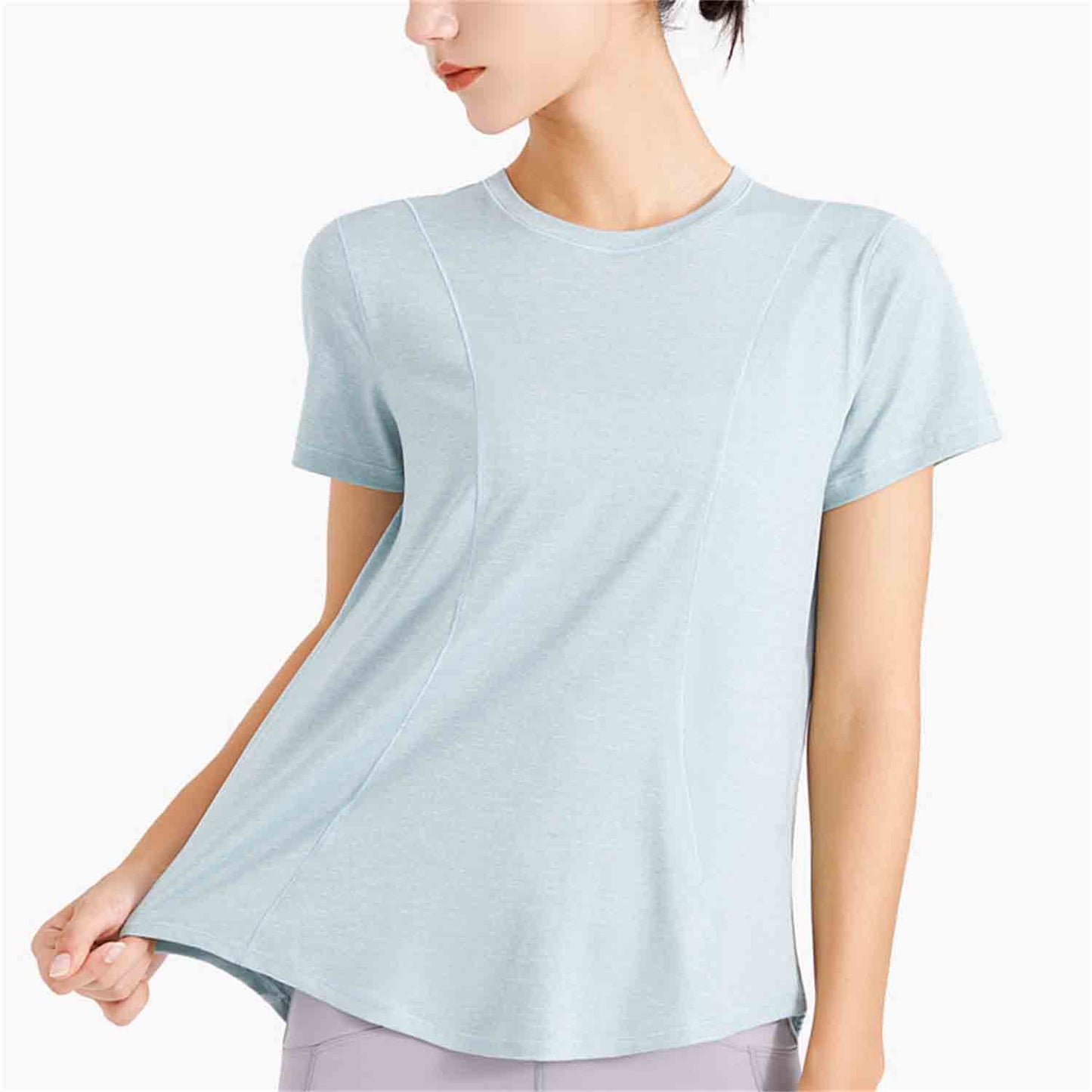 Sports T-shirt Yoga Clothes Loose Mesh Cool Breathable Quick Dry Tops Fitness Clothes Short-sleeved Outdoor Running Shirts