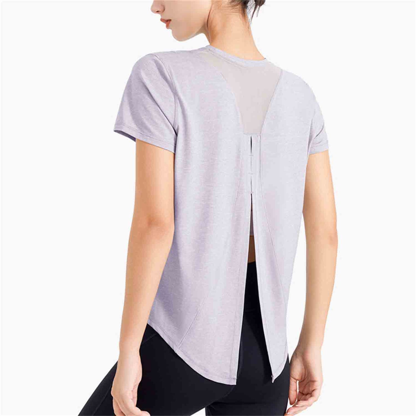 Sports T-shirt Yoga Clothes Loose Mesh Cool Breathable Quick Dry Tops Fitness Clothes Short-sleeved Outdoor Running Shirts