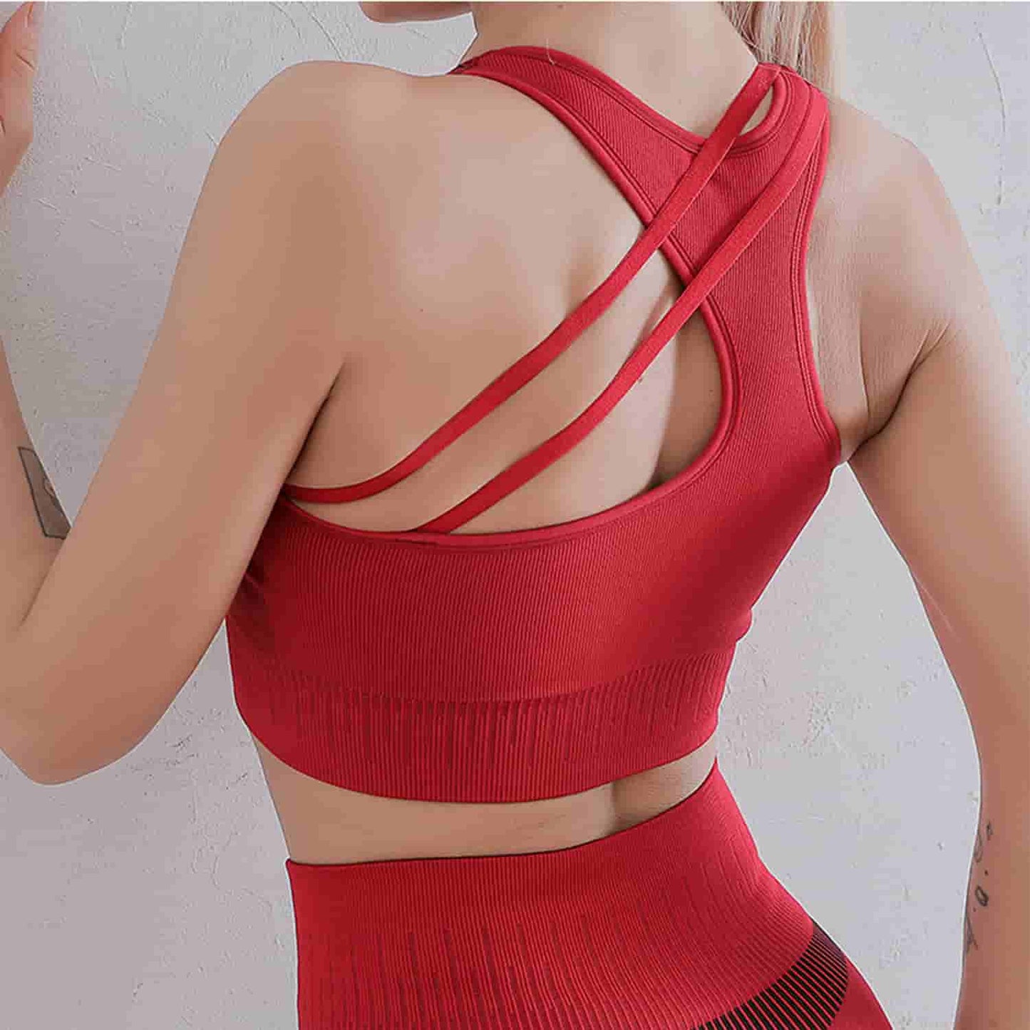 New Product Yoga Suit Women Zipper Long Sleeve Sports Bra Fitness Yoga Pants Three Piece Set