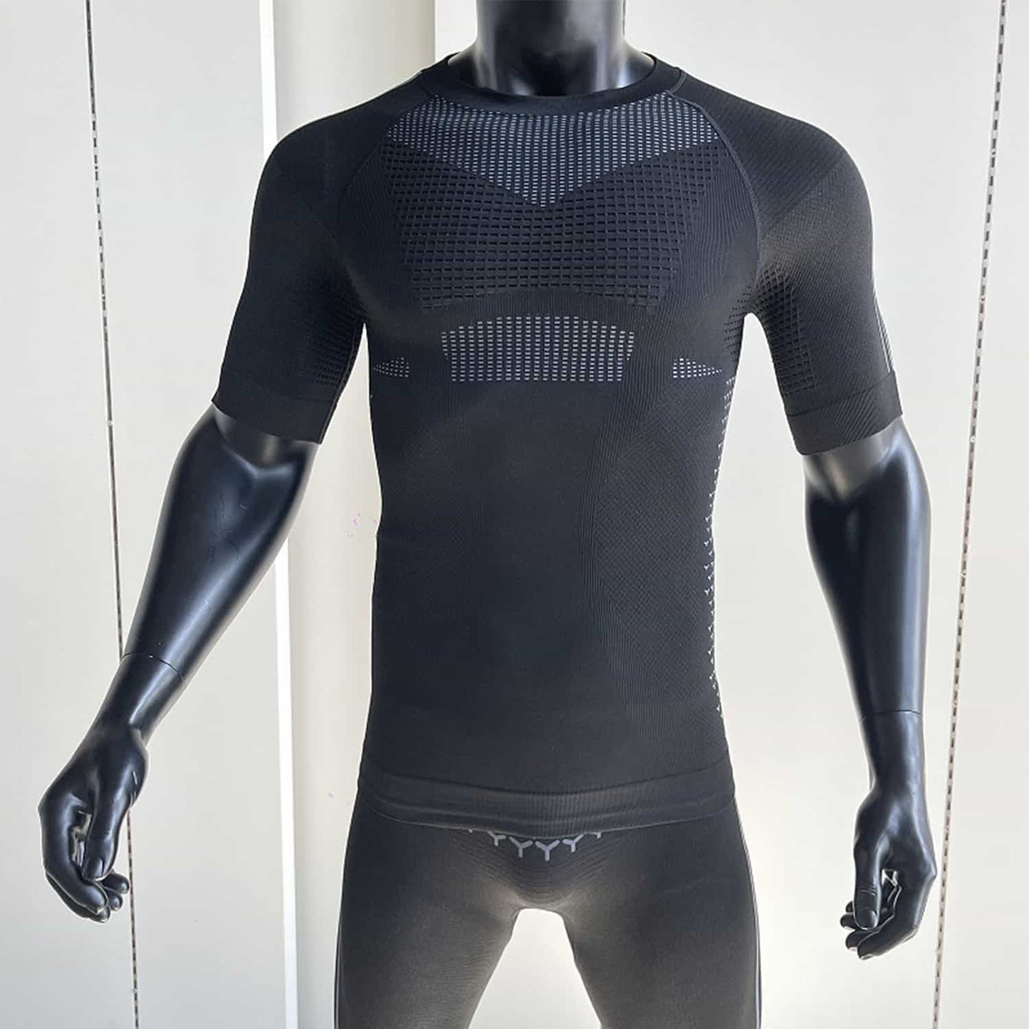 One Way Guide Moisture Wicking Compression Clothing Marathon Mountaineering Cycling Fitness Short-Sleeved Shorts Suit