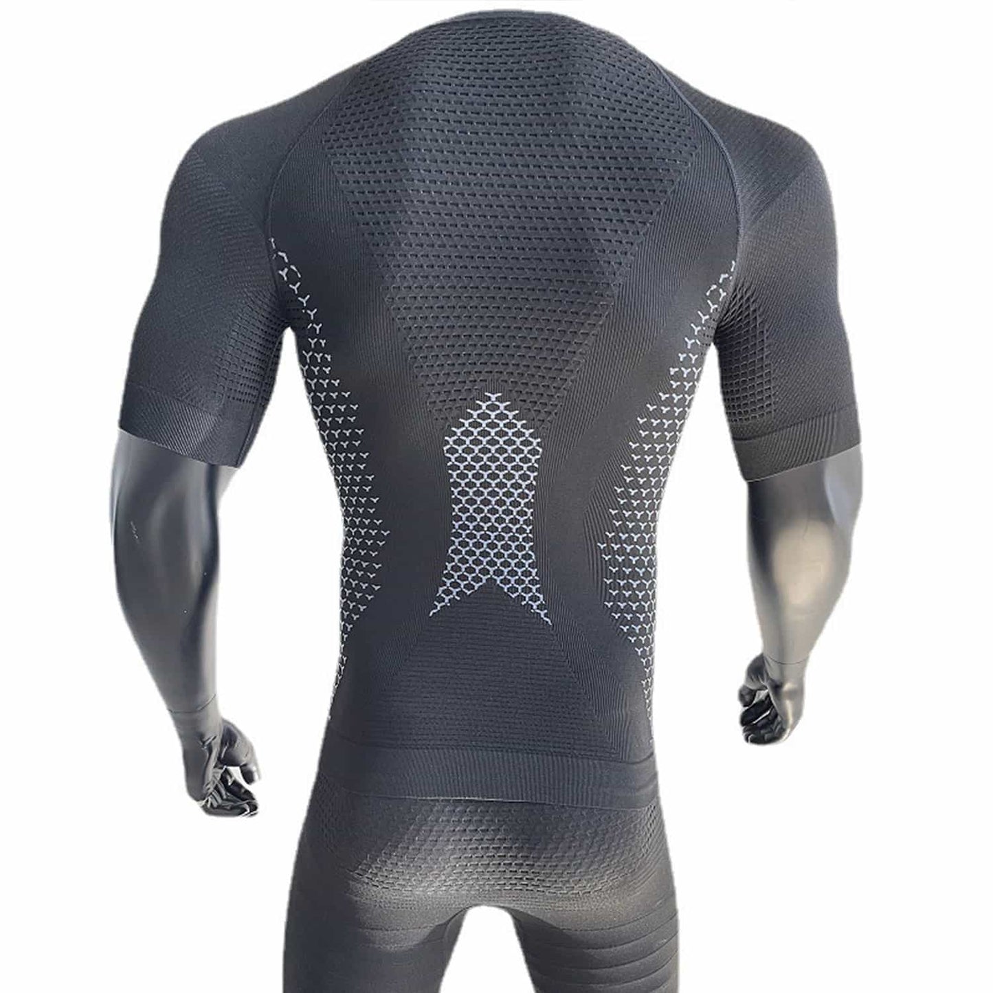 One Way Guide Moisture Wicking Compression Clothing Marathon Mountaineering Cycling Fitness Short-Sleeved Shorts Suit