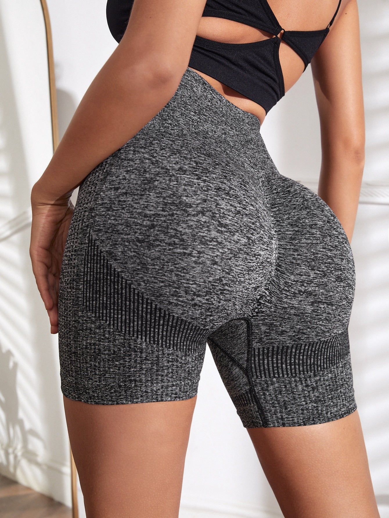 Seamless Workout Shorts Women,High Waist Gym Shorts,Tummy Control Yoga Shorts