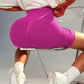 Women Gym Workout Seamless Shorts High Waisted Biker Scrunch Butt Booty Athletic Yoga Shorts