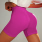 Women Gym Workout Seamless Shorts High Waisted Biker Scrunch Butt Booty Athletic Yoga Shorts