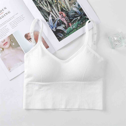 Seamless Sports Lingerie Ladies U Neck Sexy Beautiful Back Bra Wrap Breast Girls Fitness Yoga Tank Top
