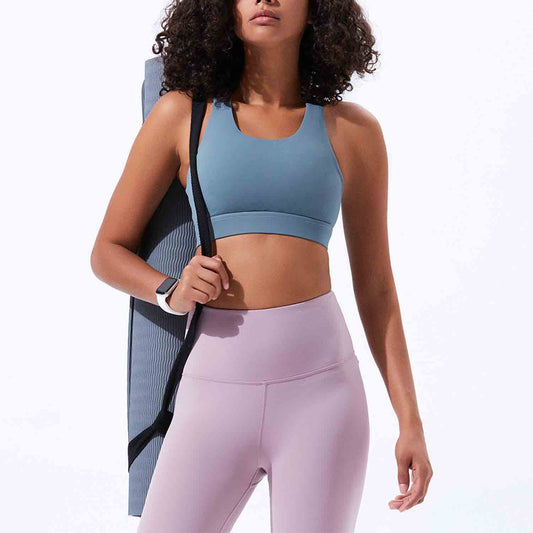Women Sports Underwear Fitness Running Tops Shockproof Crop Tops Women Seamless Yoga Bra Push up Sport Tops No Steel Ring Bras