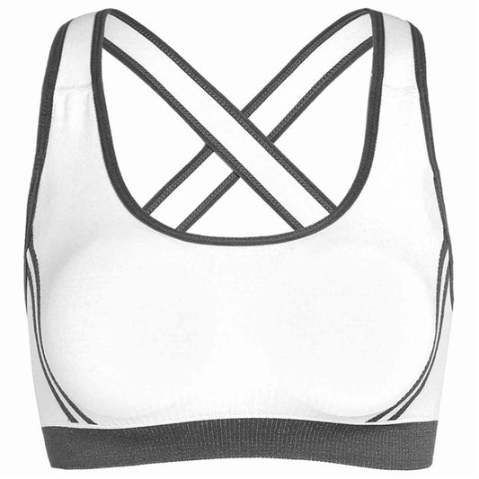 Double Layer Shockproof Running Yoga Sports Bra Back Cross Gather No Trace No Steel Ring Bra