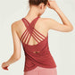 New Sports Vest Running Fitness Wear Beauty Back Moisture Wicking Sports Top Sexy Bra Loose Yoga Wear