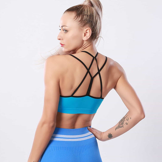 2022  Sports Yoga Running Fitness Fast Dry Nylon Bra Moisture Wicking Breathable Bra